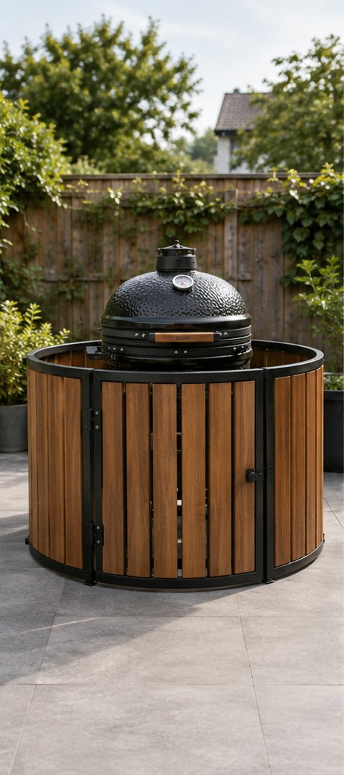 Closed around the kamado